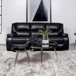 Coaster Camila Upholstered Motion Reclining Sofa Black
