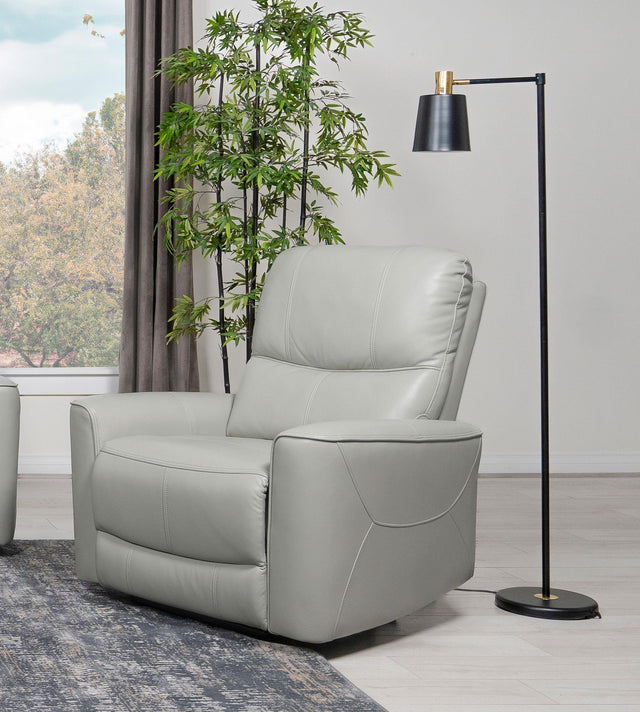 Coaster Greenfield Upholstered Power Recliner Chair Dove Grey