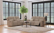 Coaster Brentwood 2-piece Upholstered Reclining Sofa Set Taupe