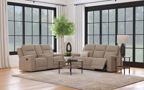Coaster Brentwood 2-piece Upholstered Reclining Sofa Set Taupe