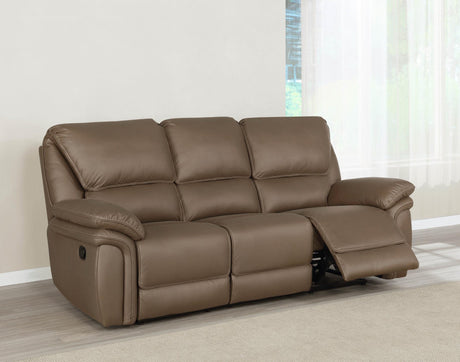 Coaster Breton Upholstered Tufted Back Motion Sofa