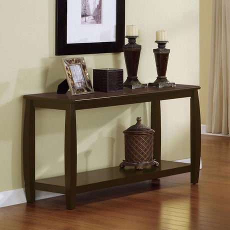 Coaster Dixon Wood Entryway Console Table with Shelf Cappuccino