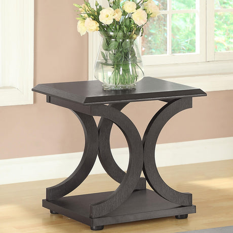 Coaster Shelly Rectangular Engineered Wood Side End Table Cappuccino
