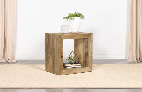 Coaster Benton Rectangular Solid Wood End Table Natural