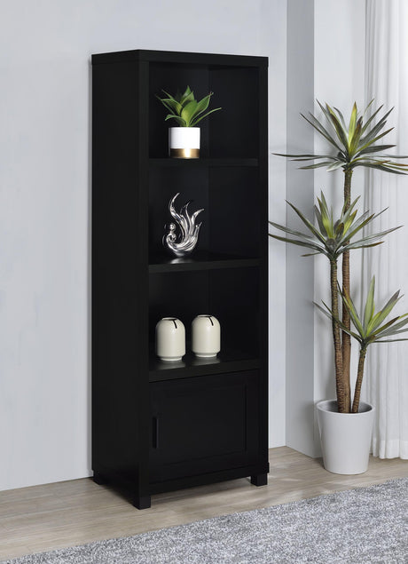 Coaster Jupiter 3-shelf Engineered Wood Media Tower Black