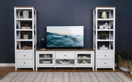 Coaster Hollis 3-piece 67" TV Stand Entertainment Center White