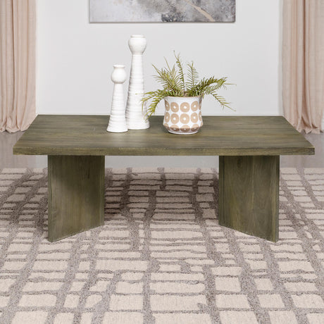 Coaster Andando Rectangular Solid Wood Coffee Table Mango Brown