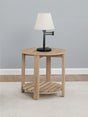 Coaster Fowler 1-shelf Round Engineered Wood Side End Table Natural