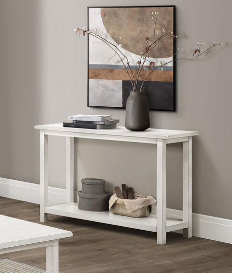 Coaster Payne Wood Entryway Sofa Console Table White