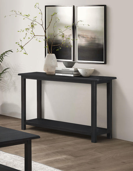 Coaster Payne Wood Entryway Sofa Console Table Java