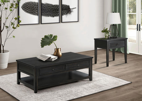 Coaster Concord 1-drawer Square End Table Distressed Java