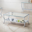 Coaster Saide Rectangular Glass Top Coffee Table Chrome