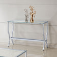 Coaster Saide Rectangular Glass Top Entryway Console Table Chrome