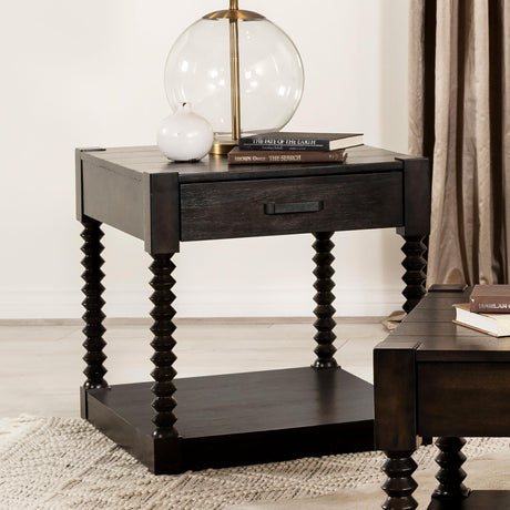 Coaster Meredith 1-drawer Rectangular Side End Table Coffee Bean