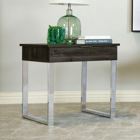 Coaster Aldine Square 1-drawer Side End Table Dark Charcoal