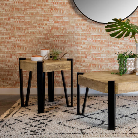 Coaster Winston Square Wood Top Side End Table Natural