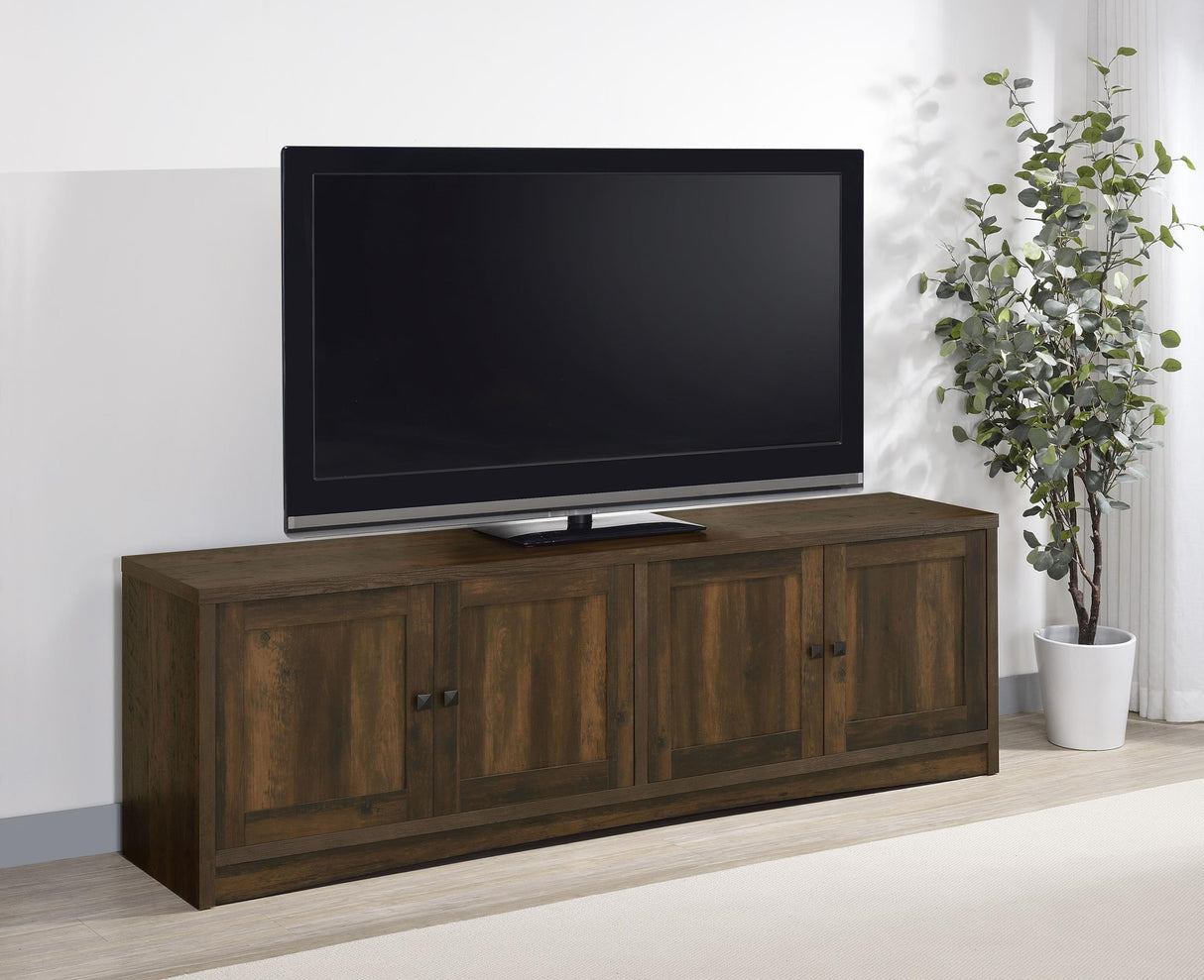 Coaster Laughlin 4-door Engineered Wood 78-inch TV Stand Dark Pine