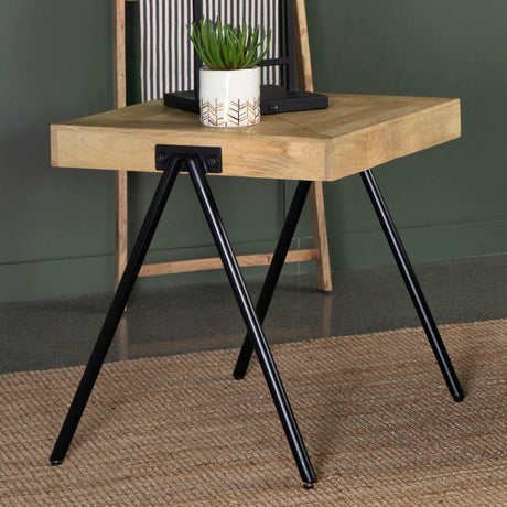 Coaster Avery Square Solid Mango Wood Side End Table Natural