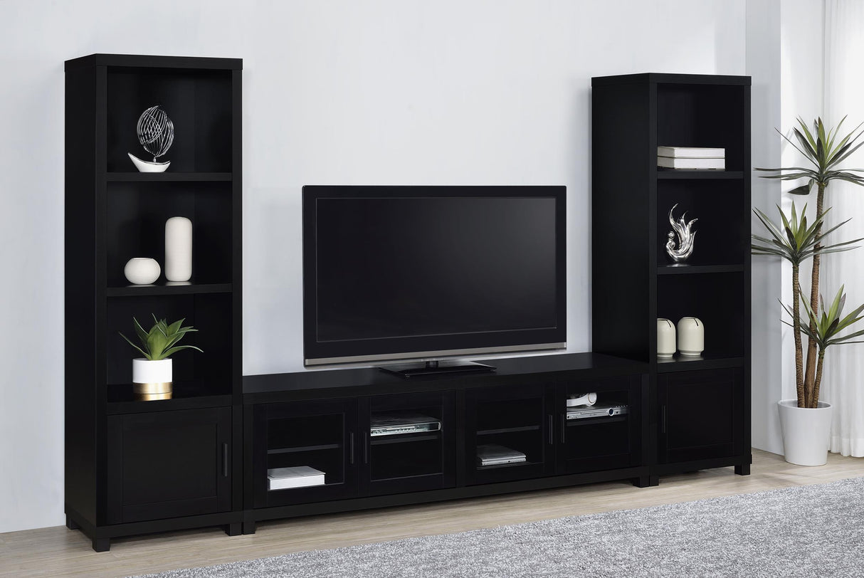 Coaster Jupiter 3-piece Entertainment Center 79-inch TV Stand Black