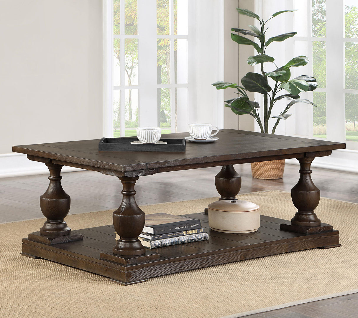 Coaster Walden Rectangular Wood Coffee Table Coffee Brown