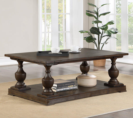 Coaster Walden Rectangular Wood Coffee Table Coffee Brown
