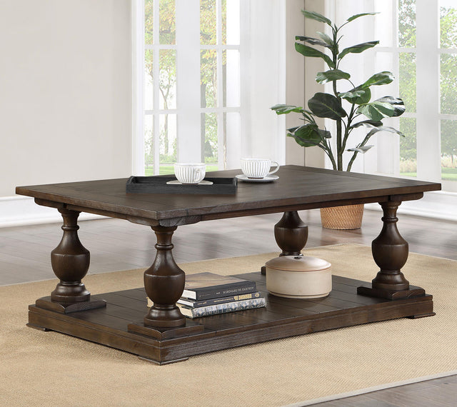 Coaster Walden Rectangular Wood Coffee Table Coffee Brown