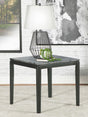 Coaster Mozzi Square Faux Marble Side End Table Grey and Black