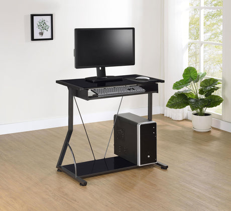 Coaster Alastair 30-inch Computer Desk with Keyboard Tray Black