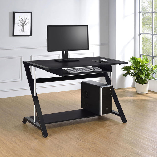 Coaster Mallet 42-inch Office Computer Desk with Keyboard Tray Black