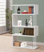 Coaster Emelle 63-inch 4-shelf Glass Panel Bookshelf White