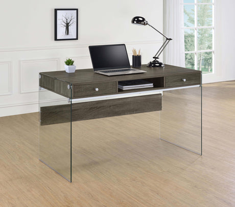 Coaster Dobrev 48-inch 2-drawer Writing Desk Weathered Grey