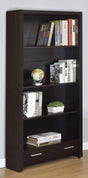 Coaster Skylar 71-inch 5-shelf Bookcase with Drawer Cappuccino