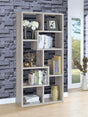 Coaster Theo 71-inch 6-shelf Bookshelf Grey Driftwood