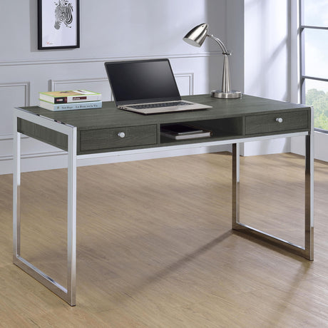 Coaster Wallice 49-inch 2-drawer Writing Desk Weathered Grey