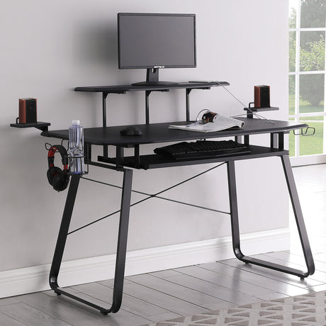 Coaster Alfie 59-inch Computer Gaming Desk with USB Ports Black