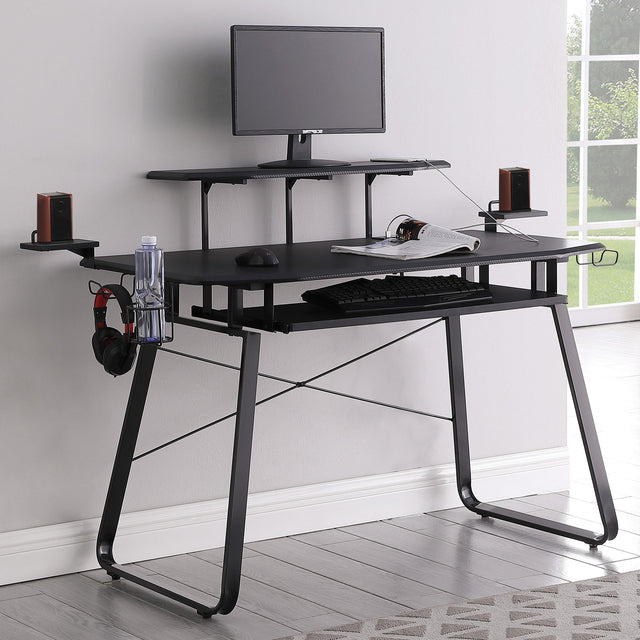 Coaster Alfie 59-inch Computer Gaming Desk with USB Ports Black