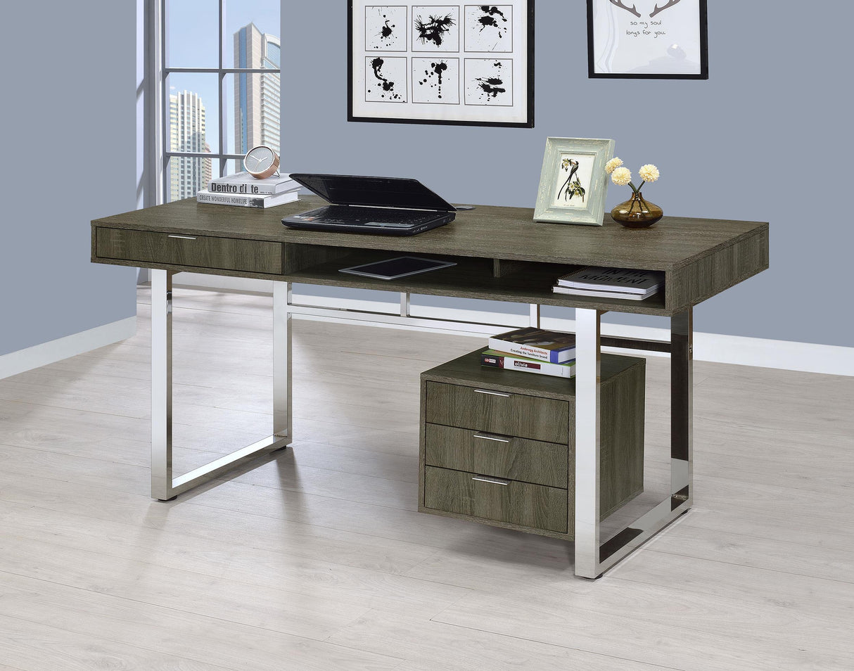 Coaster Whitman 65-inch 4-drawer Computer Desk Weathered Grey