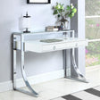 Coaster Gemma 48-inch 2-drawer Writing Desk White High Gloss