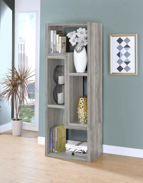Coaster Velma Multipurpose TV Stand and Bookshelf Grey Driftwood
