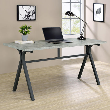 Coaster Tatum 60-inch Engineered Wood Top Writing Desk Cement