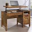 Coaster Delwin 47-inch 2-drawer Lift Top Computer Desk Rustic Nutmeg