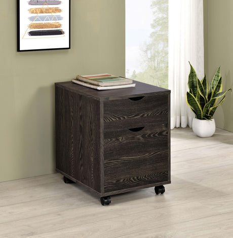 Coaster Noorvik 2-drawer Home Office Mobile File Cabinet Dark Oak
