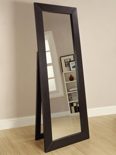Coaster Toga 28 x 72 Inch Wood Standing Floor Mirror Cappuccino