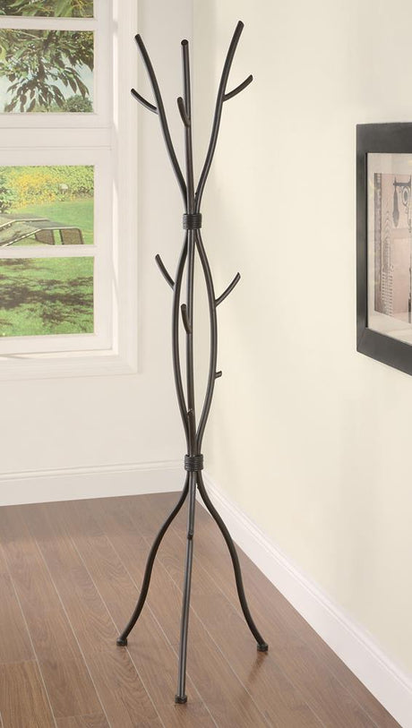 Coaster Metal Coat Rack Brushed Brown