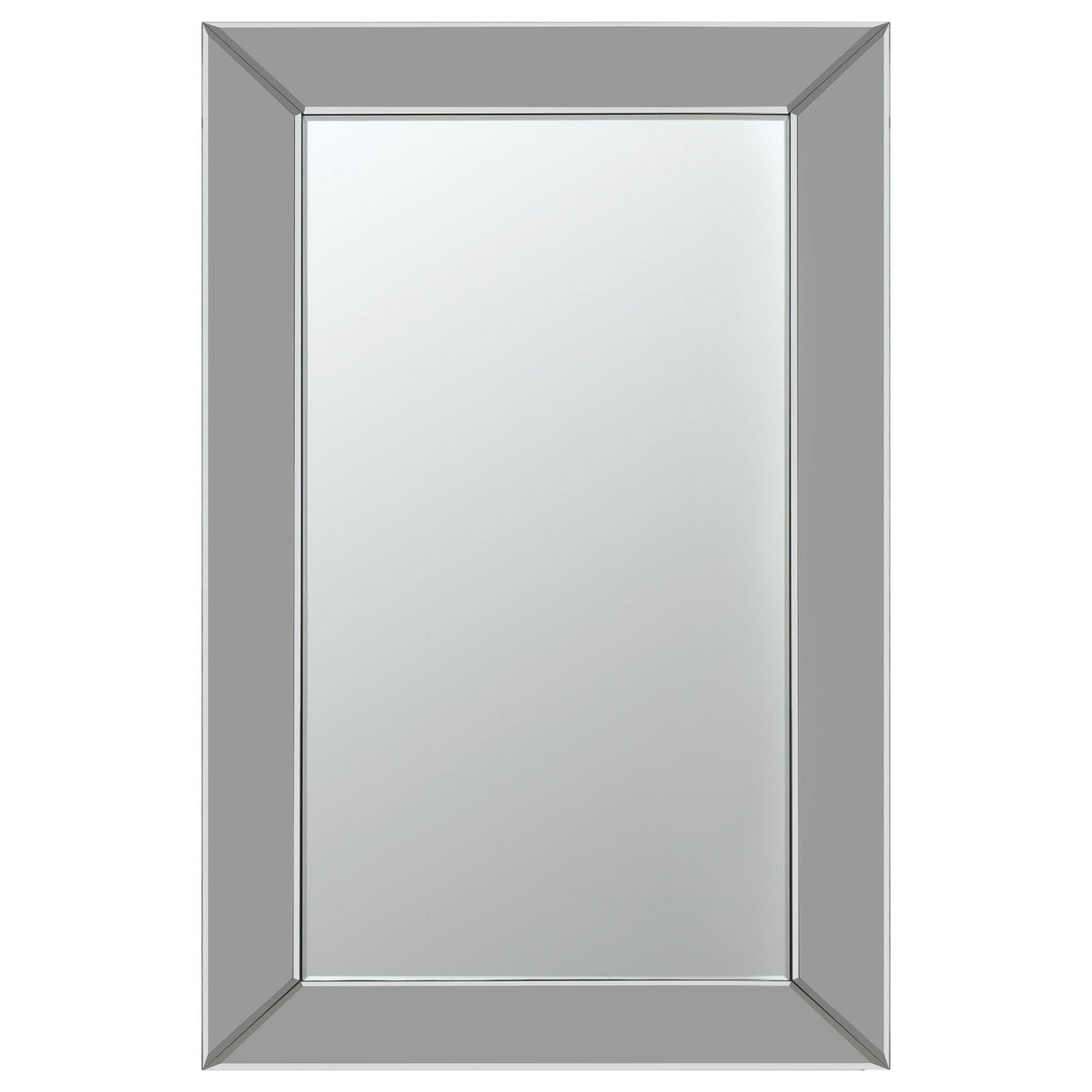 Coaster Pinciotti 36 x 24 Inch Beveled Frame Wall Mirror Silver