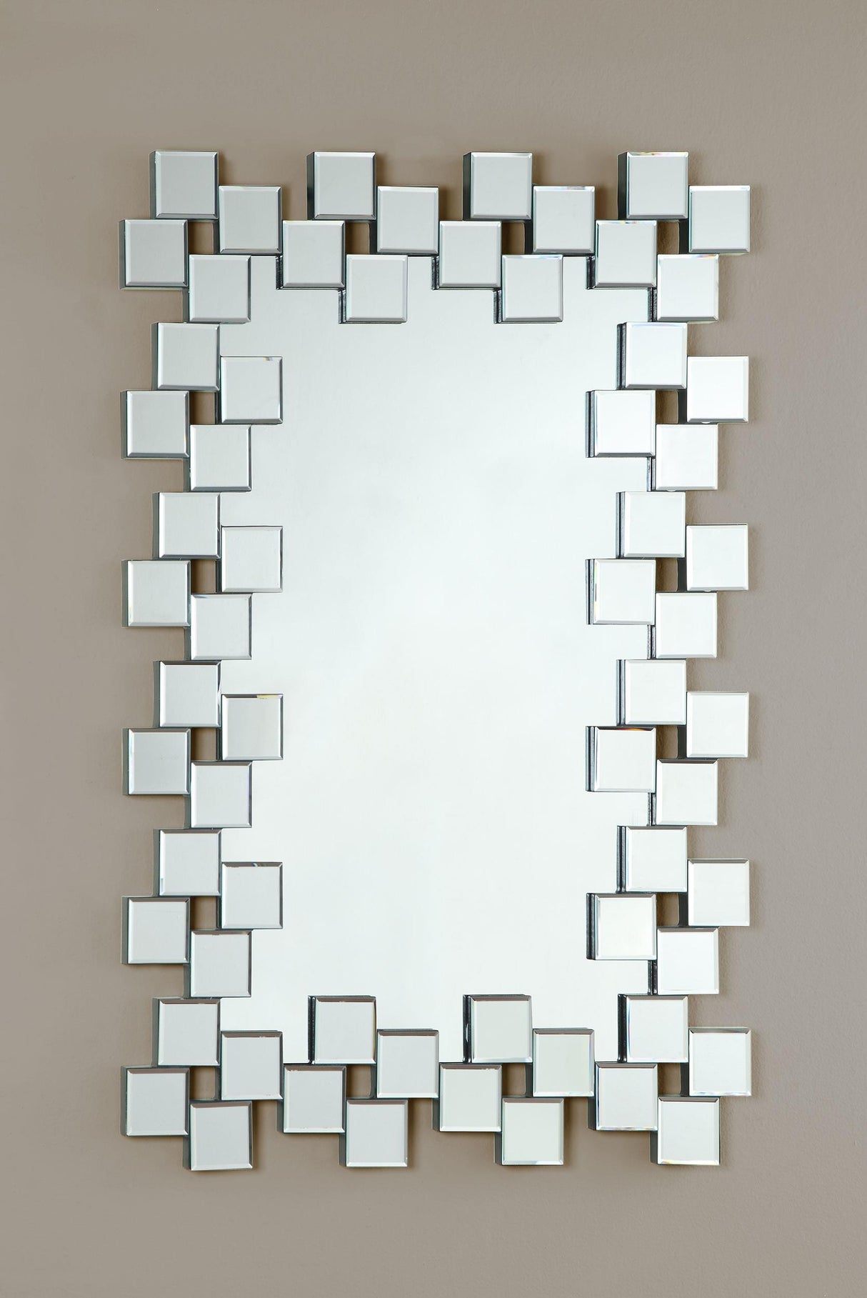 Coaster Pamela 32 x 47 Inch Rectangular Frameless Wall Mirror Silver