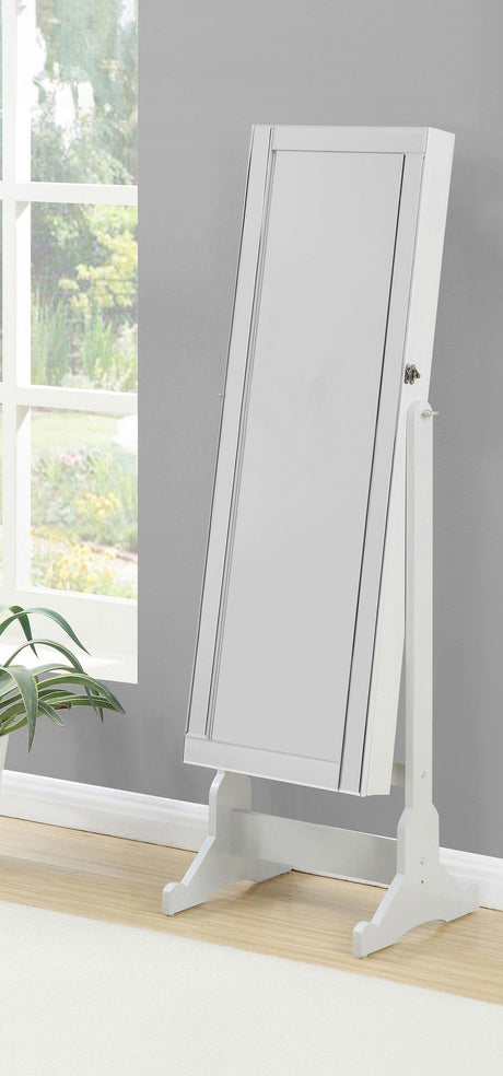 Coaster Yvonne Cheval Mirror with Jewelry Storage Dove Grey