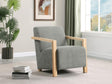 Coaster Diego Upholstered Accent Arm Chair with Wood Arms Grey
