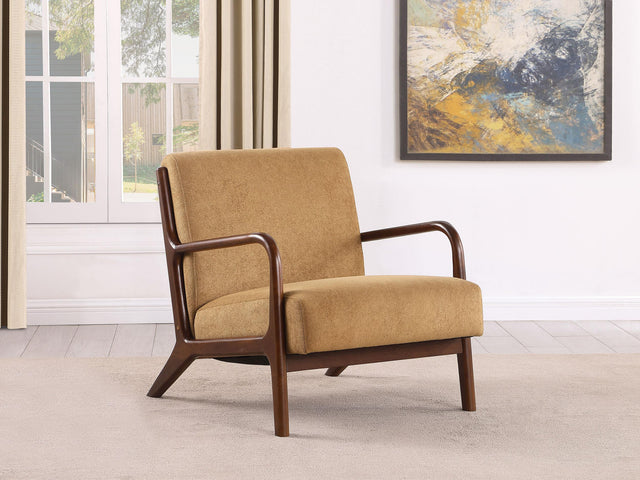 Coaster Foster Upholstered Wood Frame Accent Chair Honey