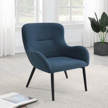 Coaster Calvin Upholstered Modern Arm Accent Chair Aegean Blue